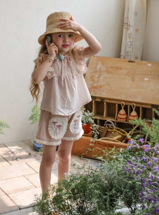 [K-Premium] Ribbon Ruffle Blouse
