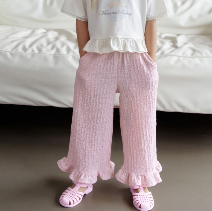 [K-Premium] Cooling Ruffle Detail Pants