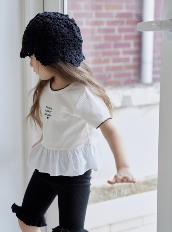 [K-Premium] Waist Ruffle Detail T-Shirt