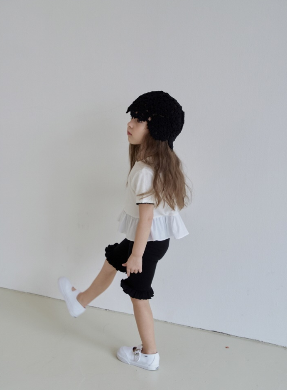 [K-Premium] Waist Ruffle Detail T-Shirt