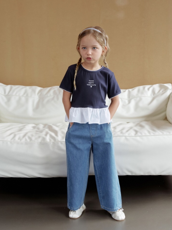 [K-Premium] Waist Ruffle Detail T-Shirt
