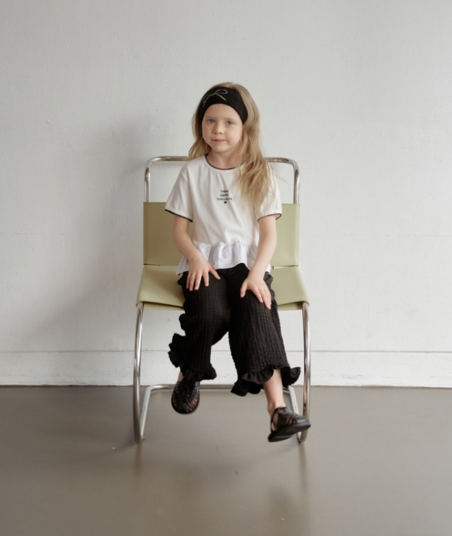 [K-Premium] Waist Ruffle Detail T-Shirt