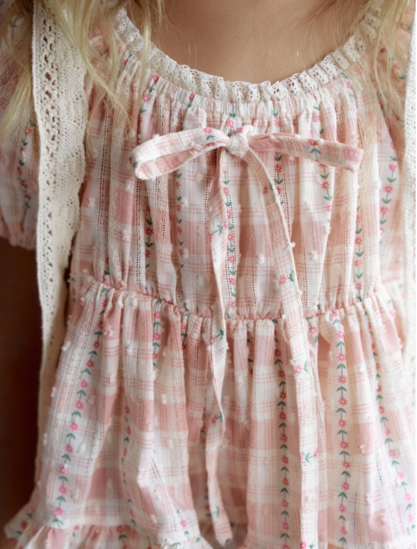 [K-Premium] Floral Ribbon Lace Blouse