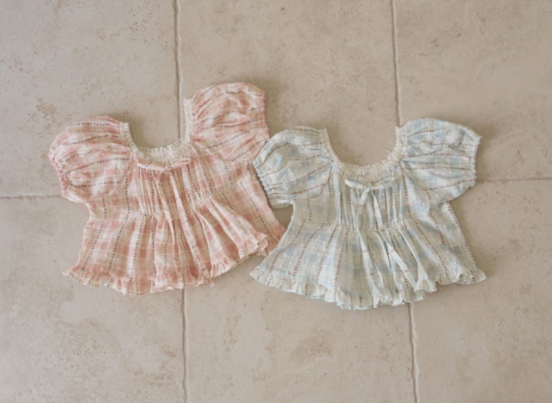 [K-Premium] Floral Ribbon Lace Blouse