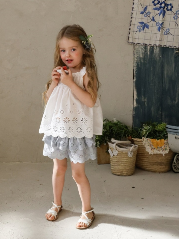 [K-Premium] Flower-Punching Double Layered Shorts
