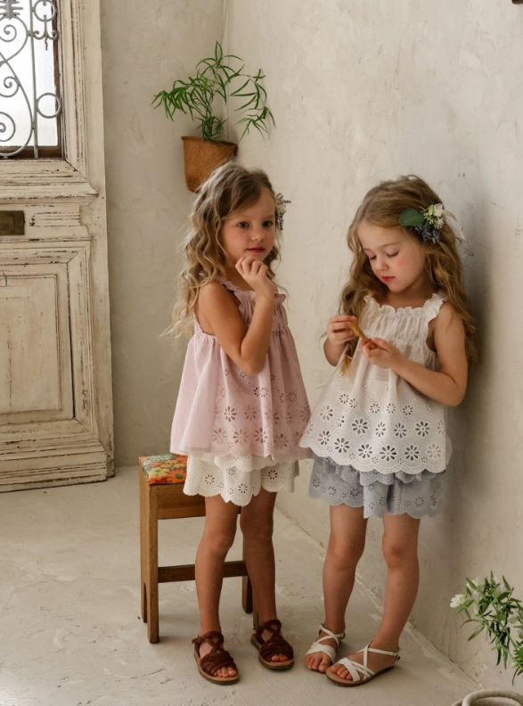 [K-Premium] Flower-Punching Double Layered Shorts