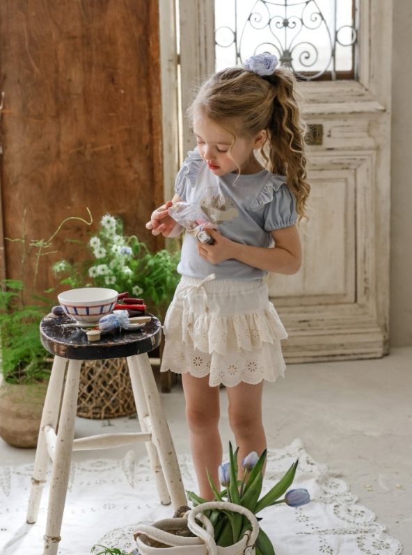 [K-Premium] Flower-Punching Double Layered Shorts