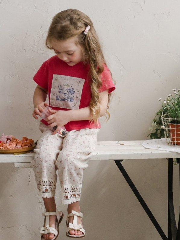 [K-Premium] Daily Flower Point T-Shirt