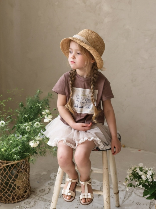 [K-Premium] Daily Flower Point T-Shirt