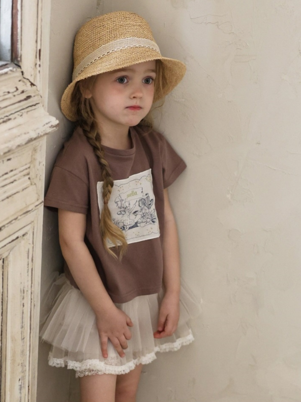 [K-Premium] Daily Flower Point T-Shirt