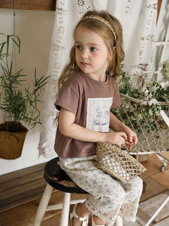 [K-Premium] Daily Flower Point T-Shirt