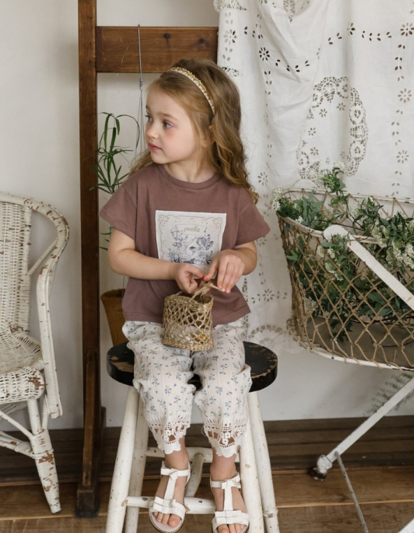 [K-Premium] Daily Flower Point T-Shirt
