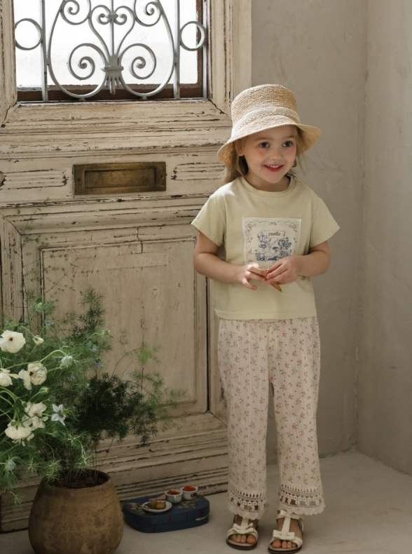[K-Premium] Daily Flower Point T-Shirt