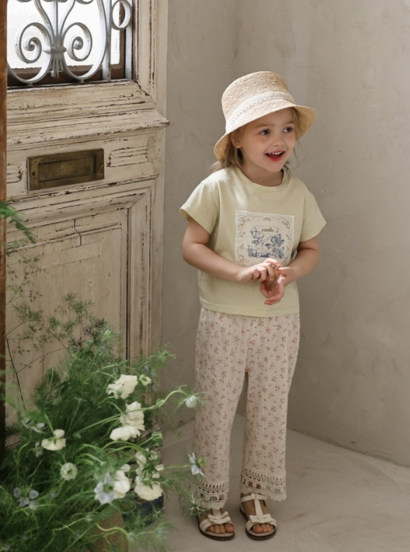 [K-Premium] Daily Flower Point T-Shirt