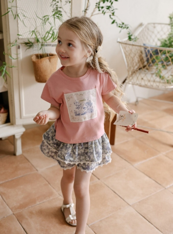 [K-Premium] Daily Flower Point T-Shirt