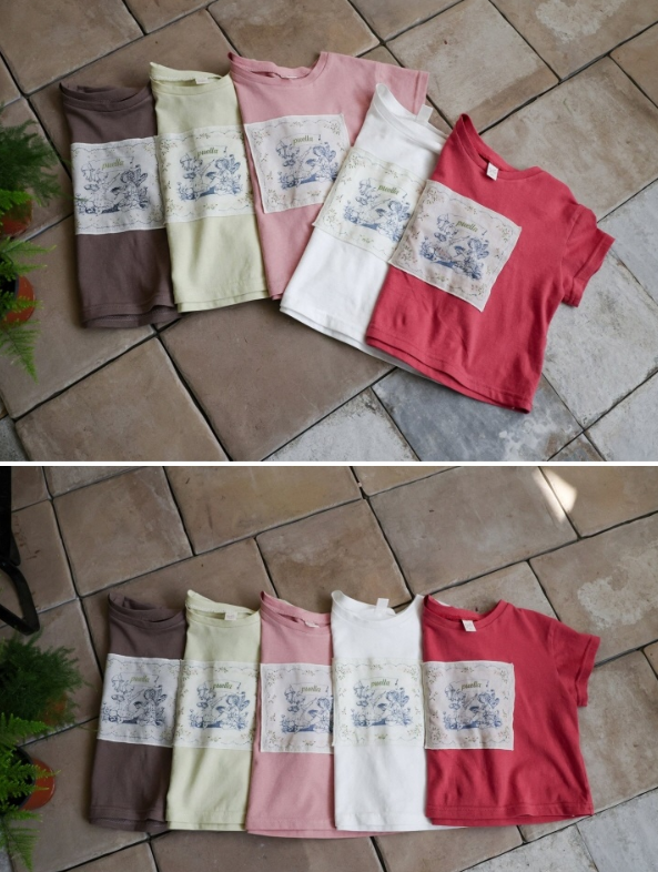 [K-Premium] Daily Flower Point T-Shirt