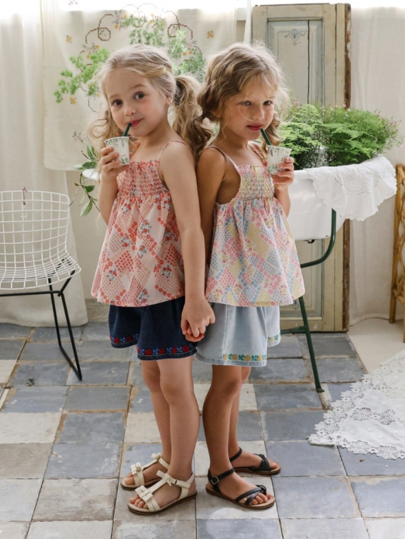 [K-Premium] Ruffle Cooling Sleeveless Blouse