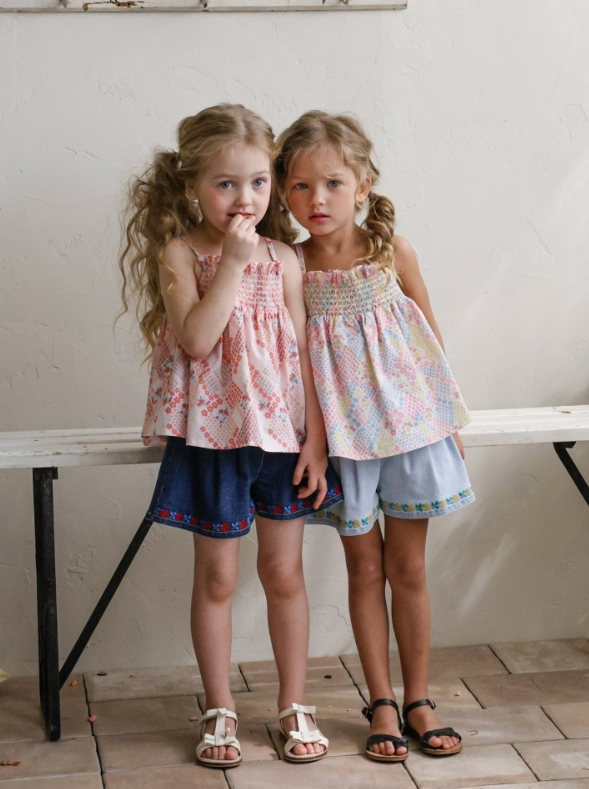 [K-Premium] Ruffle Cooling Sleeveless Blouse